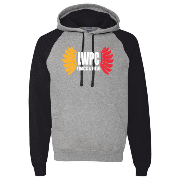 LWPC Girls Track 2026 Logo 1 - Unisex NuBlend ® Colorblock Raglan Hoodie Sweatshirt Thumbnail