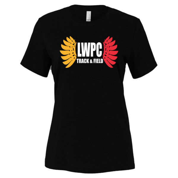 LWPC Girls Track 2026 Logo 1 - Women’s Relaxed Fit Heather CVC Tee Thumbnail