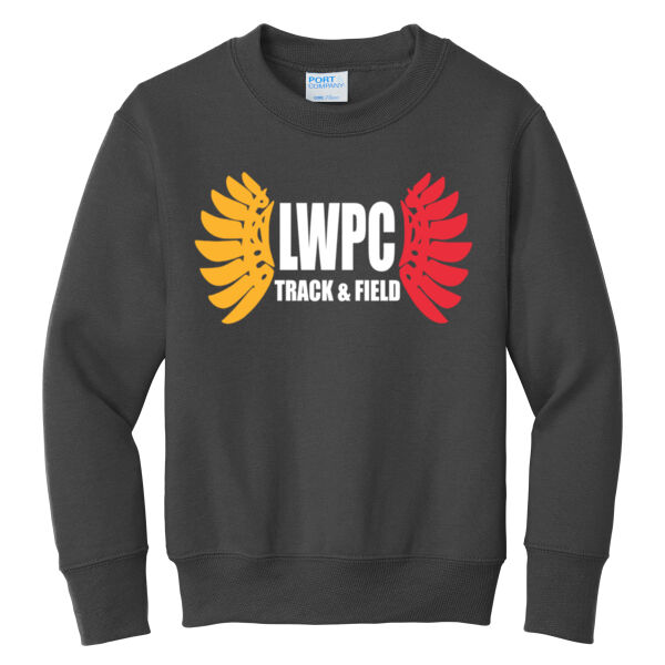 LWPC Girls Track 2026 Logo 1 - Youth Core Fleece Crewneck Sweatshirt Thumbnail