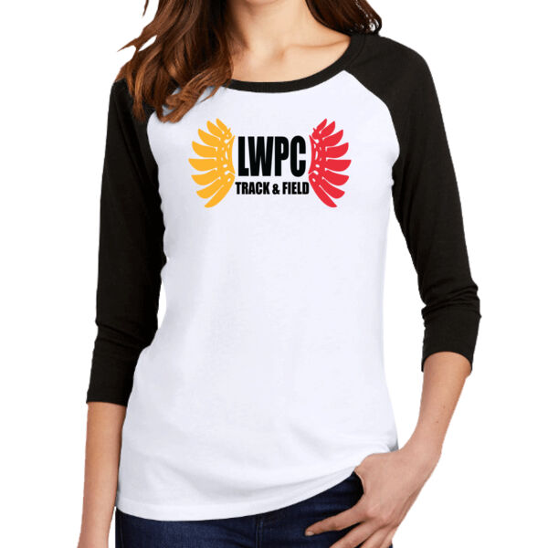 LWPC Girls Track 2026 Logo 1 - Women's Perfect Tri ® 3/4 Sleeve Raglan Thumbnail