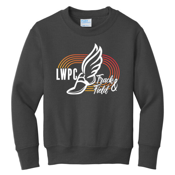 LWPC Girls Track 2026 Logo 2 - Youth Core Fleece Crewneck Sweatshirt Thumbnail