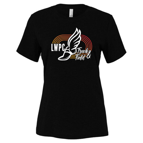 LWPC Girls Track 2026 Logo 2 - Women’s Relaxed Fit Heather CVC Tee Thumbnail