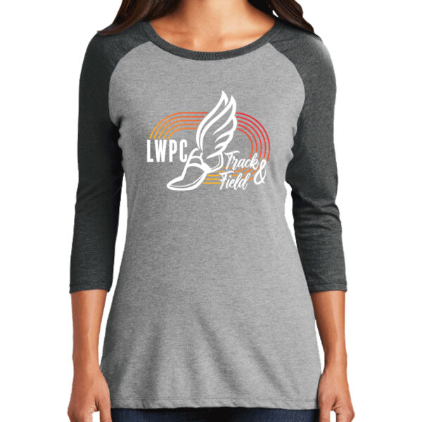 LWPC Girls Track 2026 Logo 2 - Women's Perfect Tri ® 3/4 Sleeve Raglan Thumbnail