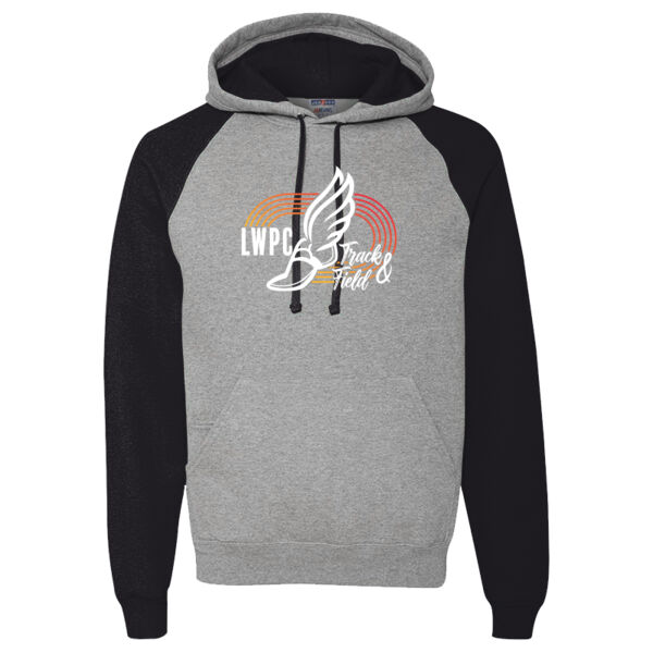 LWPC Girls Track 2026 Logo 2 - Unisex NuBlend ® Colorblock Raglan Hoodie Sweatshirt Thumbnail