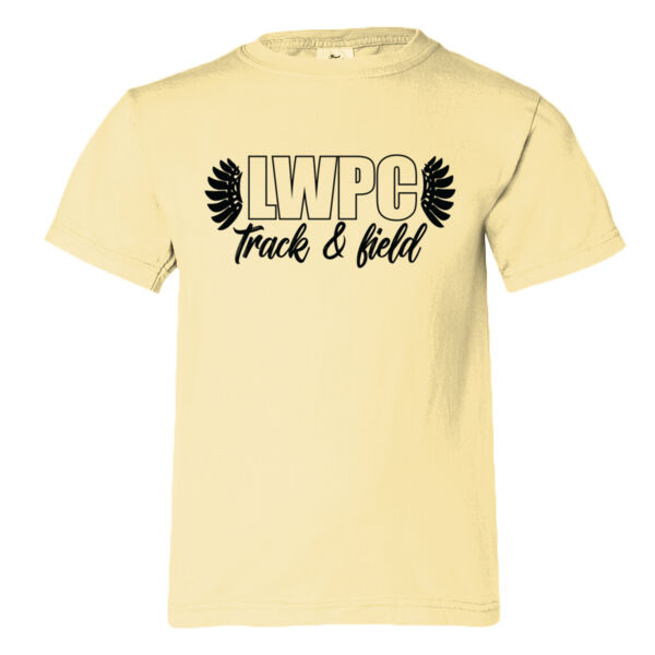 LWPC Girls Track 2026 Logo 3 - Youth Garment-Dyed Heavyweight T-Shirt Thumbnail