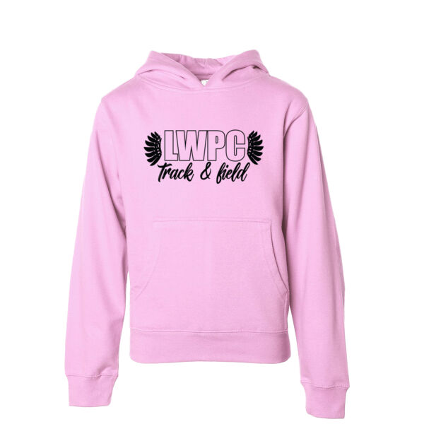 LWPC Girls Track 2026 Logo 3 - Youth Midweight Hooded Sweatshirt Thumbnail